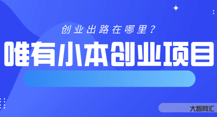 小本創(chuàng)業(yè)項(xiàng)目大全