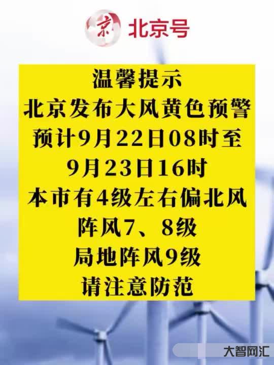 北京幾天大風預警了啊今天-陣風六七級!北京今日最高氣溫-1℃，今起三天